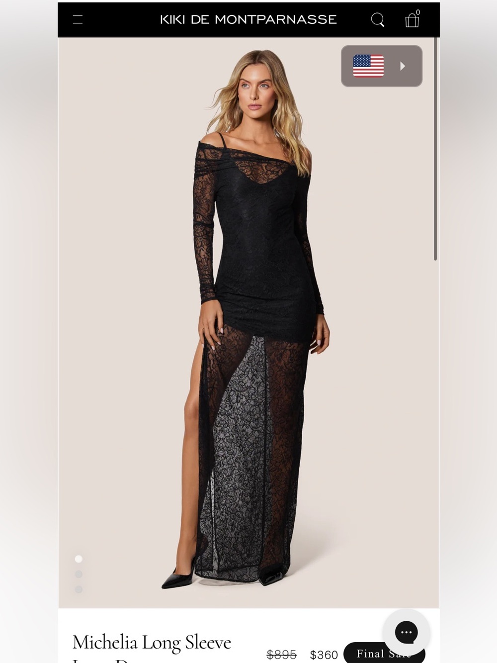 KIKI DE MONTPARNASSE Michelia Long Sleeve Long Dress